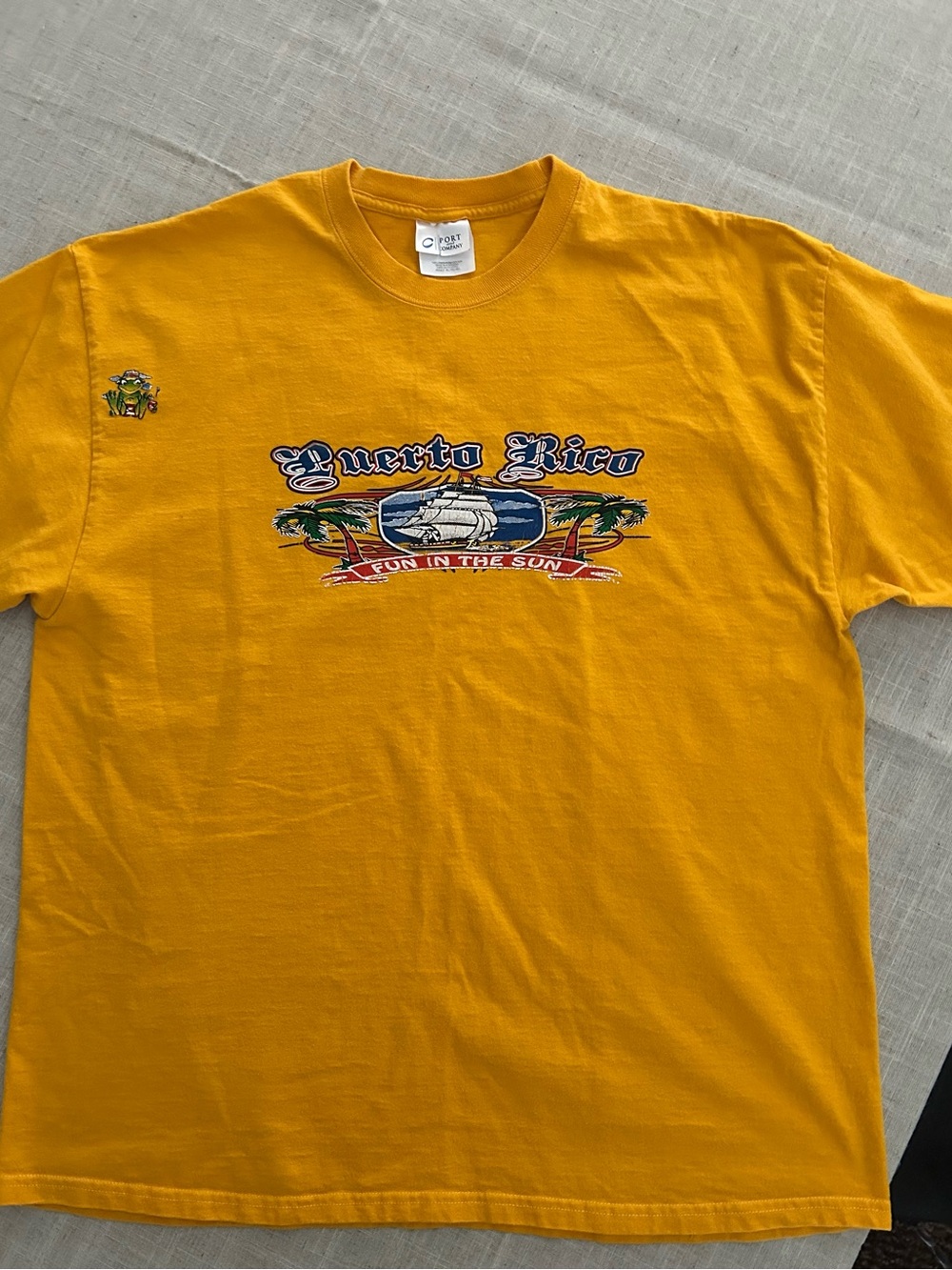 Puerto Rico 'Fun in the Sun' Yellow Graphic T-Shirt